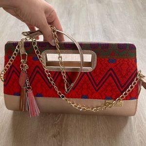 ANGELOZANO embroidered clutch Crossbody, Mexican art bag